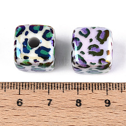 Непрозрачные акриловые бусины с УФ-покрытием&nbsp;OACR-T028-72