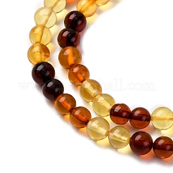 Нити бусин из натурального янтаря градиентного цвета G-F803-F01-6mm