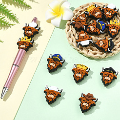 14 шт. 7 стиля силиконовые фокусные бусины для крупного рогатого скота SIL-CJ0003-11