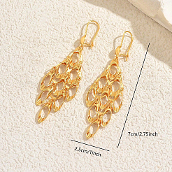 Серьги-кольца из латуни с ромбами&nbsp;LP1975