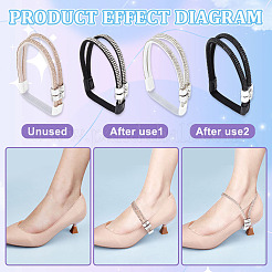 4 пара двухцветных эластичных шнурков из полиэстера со стразами&nbsp;DIY-OC0013-17