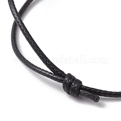 Изготовление регулируемого браслета из вощеного полиэфирного шнура&nbsp;AJEW-JB01317-01