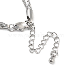 Латунные многопрядные ожерелья для женщин NJEW-Q344-03P