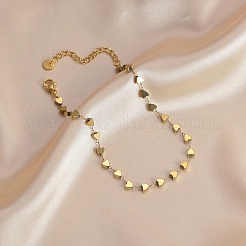 Женские браслеты на ногу в форме сердца из нержавеющей стали 304&nbsp;FS-WG55343-01