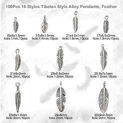 100шт 10 стиля подвески из сплава в тибетском стиле TIBEP-CJ0001-64