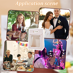 Складные бумажные подарочные пакеты с окошком&nbsp;ABAG-WH0045-20C