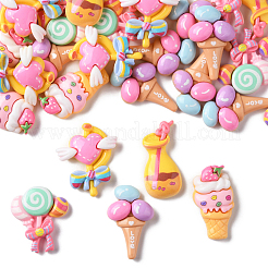 40шт 5 стиля десертная тема непрозрачные кабошоны из смолы&nbsp;RESI-CJ0003-03