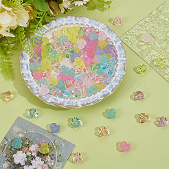 120шт. набор из 2 прозрачных и матовых акриловых бусин&nbsp;OACR-ME0001-26