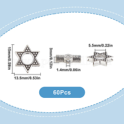 60 шт. рамка из цинкового сплава в тибетском стиле FIND-SC0010-42