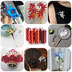 6 рулон велюровой пряжи 6 цветов&nbsp;AJEW-TA0002-70A