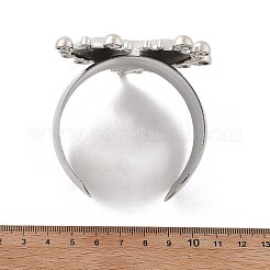 Текстурированные браслеты-манжеты из сплава в форме сердца для женщин&nbsp;BJEW-A027-01P