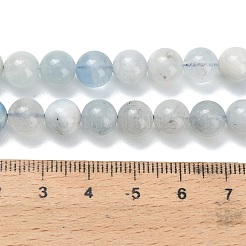 Природные Аквамарин бисер нитей&nbsp;G-F826-B01-8mm