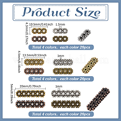 240 шт. 12 стиля тибетских сплавных распорных планок&nbsp;FIND-PH0025-52