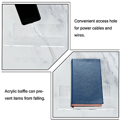 2 упаковка прозрачных акриловых плавающих подвесных полок DIY-WH0488-06