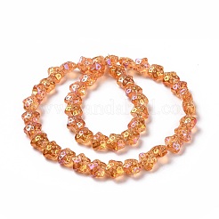 Прозрачные стеклянные бусины гальваническим пряди&nbsp;GLAA-C025-01J