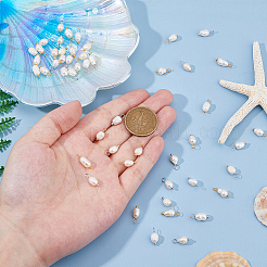 50 шт. 2-х цветные натуральные жемчужные рисовые подвески PALLOY-HS00010