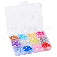 300шт 12 цвета прозрачные акриловые бусины&nbsp;TACR-CJ0001-63