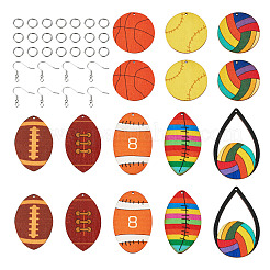 Наборы для самостоятельного изготовления спортивных мячей из дерева и латуни&nbsp;DIY-TA0010-47