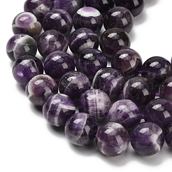 Нити из натуральных шевронных аметистовых бусин G-I222-14mm-01