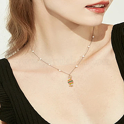 2 шт. Подвески из сплава с эмалью&nbsp;ENAM-LP0002-09C