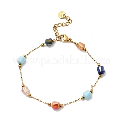 Браслеты-цепочки из стеклянных бусин&nbsp;BJEW-K237-23G