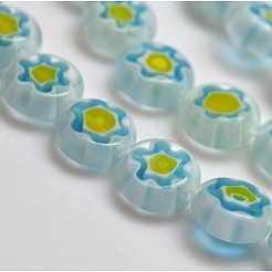 Ручной Millefiori стеклянные плоские круглые нити бисера LK-P011-18