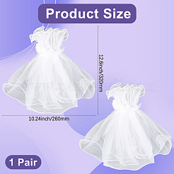 Кружевные нарукавники для невесты AJEW-WH20018-121A