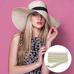 10.5~11 ярд полиэстеровых лент для вышивки листьев OCOR-GO0001-10