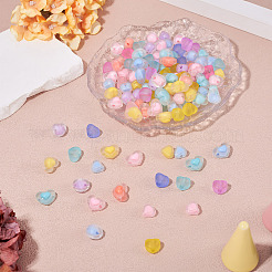 120шт 4 стиля матовые прозрачные акриловые бусины&nbsp;OACR-TA0003-53