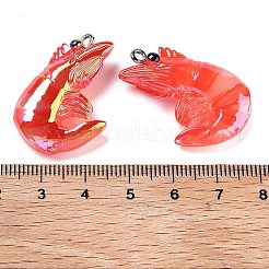 Подвески с морскими животными из смолы цвета ab&nbsp;LS-RESI-C051-01P