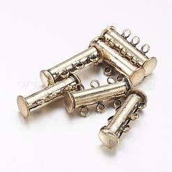 3-пряди 6-отверстия трубки медные магнитный замок слайд застежками KK-D473-AB-NF