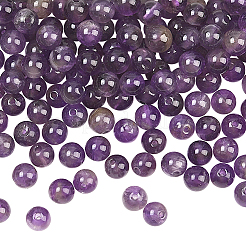 200 шт. Натуральные аметистовые бусины&nbsp;G-SP0001-22A