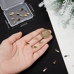 24шт 8 цвета латунные микро проложить кубический цирконий шармы&nbsp;ZIRC-BBC0003-01