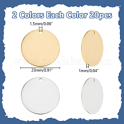 40 шт. подвески из нержавеющей стали 304 двух цветов&nbsp;STAS-WR0001-26