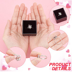 Антикоррозийное покрытие 1шт родий 925 шт. фурнитура для открытого кольца-манжеты из стерлингового серебра FIND-NB0004-90