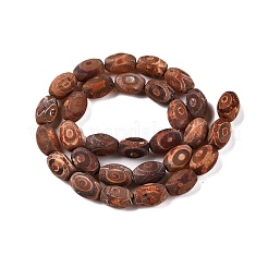 Нити бусин из натурального тибетского агата с одним глазком G-T138-196