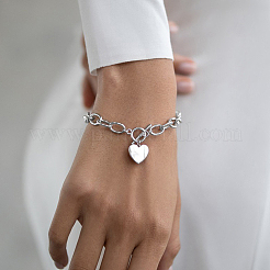 Браслеты-цепочки с подвесками в виде сердца из стерлингового серебра s925 MD3868-2