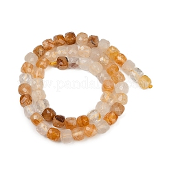 Натуральный желтый гематоидный кварц/золотые целебные кварцевые бусины нити G-H078-C38-6mm