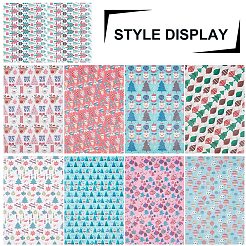 Рождественская тема искусственная кожа ткань&nbsp;DIY-FG0001-03