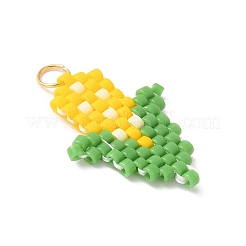 Подвески из стеклянных бусин ручной работы в виде кукурузы&nbsp;PALLOY-MZ00605