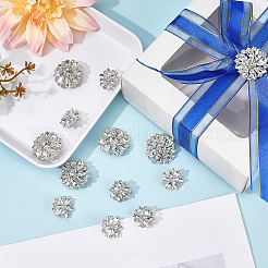 16 шт. 2 стиля латунных пуговиц со стразами на ножке&nbsp;FIND-AR0006-56