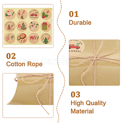 24шт подушка складная креативная рождественская бумажная коробка конфет со шнуром CON-WH0089-06