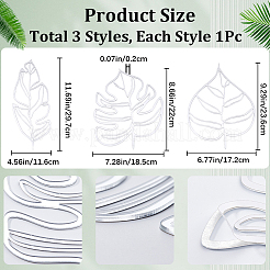 Лист акриловые зеркальные настенные наклейки OACR-WH0032-06A