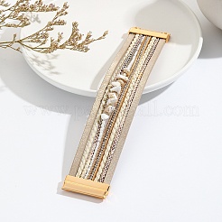 Кожаный браслет из нескольких нитей PW-WG12644-01