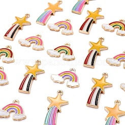 Подвески из сплава эмали 40шт 4 стиля&nbsp;ENAM-LS0001-13LG