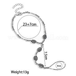 Регулируемые браслеты на ногу из сплава с полыми овальными звеньями FS-WG598B5-01