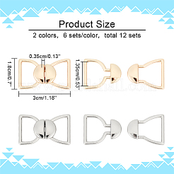 12 шт. 2-х цветные замки для кошельков FIND-WR0010-10