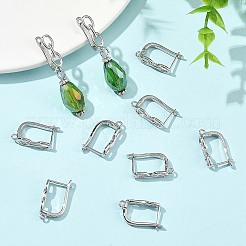 Фурнитура для сережек-колец Shegrace из латуни с переплетающимися цепочками&nbsp;XGRQ79362-944P