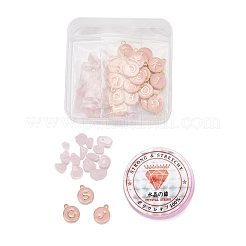 26 шт. Плоская круглая буква a ~ z алфавит эмаль подвески DIY-FS0001-60