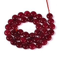 Окрашенные природные белый нефрит бисер пряди&nbsp;G-T143-16N